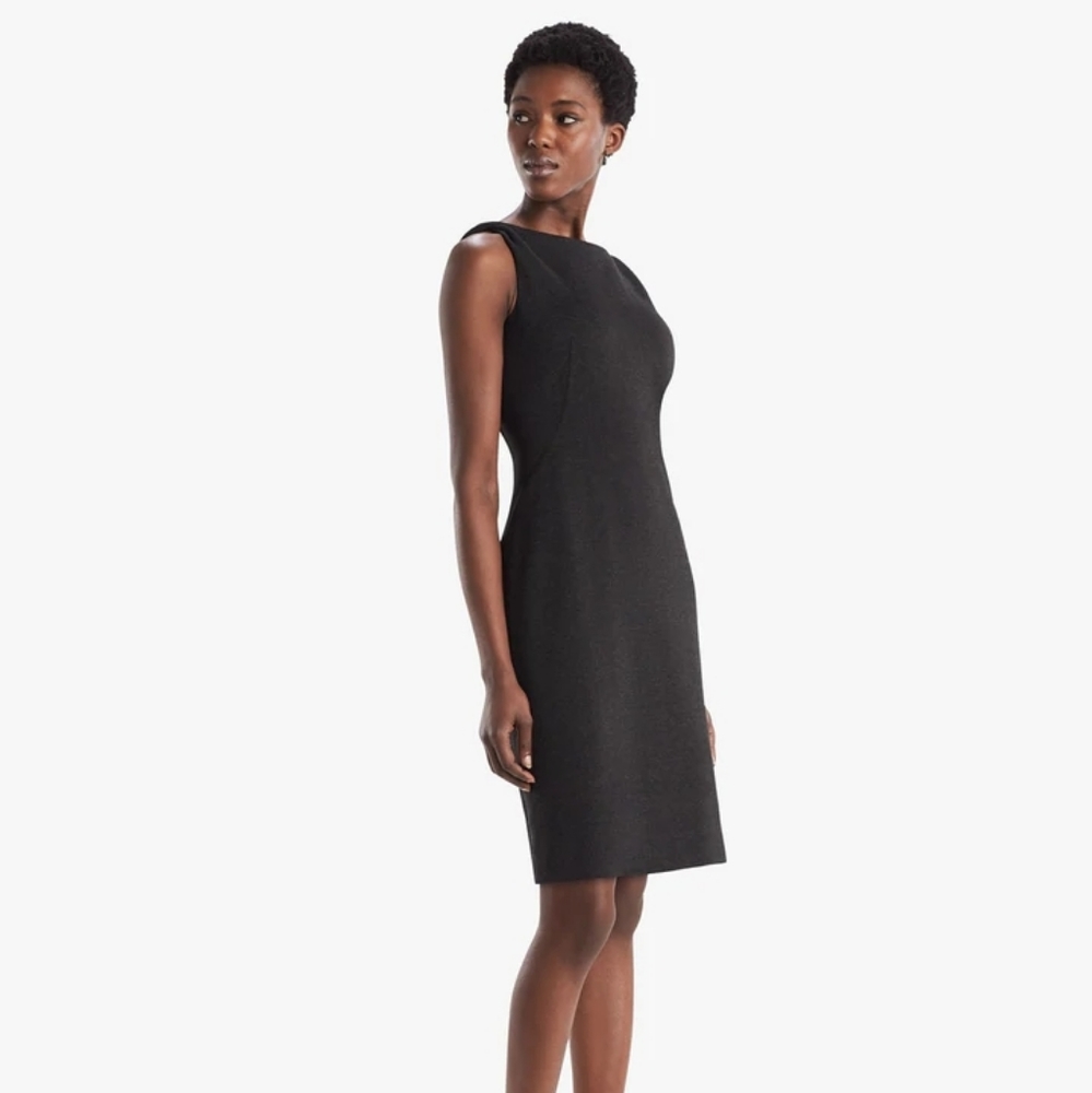 MM Lafleur Lydia charcoal gray dress